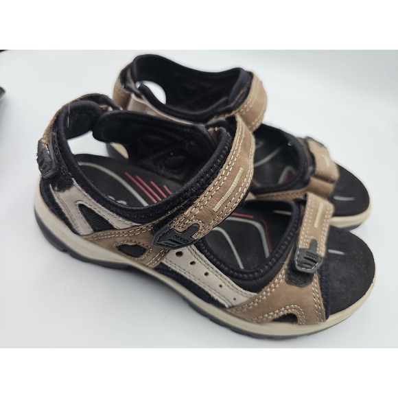 Womens Ecco Yucatan Sandals Offroad Size 7 US Euro 38 Birch - Picture 2 of 5
